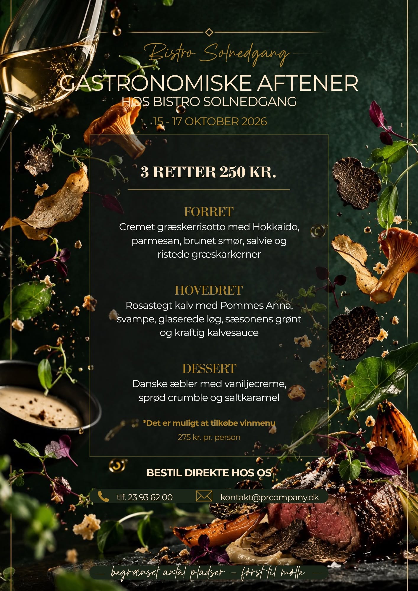 Gastronomiske aftener hos Bistro Solnedgang